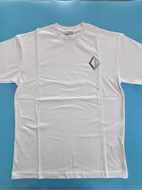 Christian Dior Men’s XXL White Embroidered CD Logo T-Shirt Made In Italy Tee